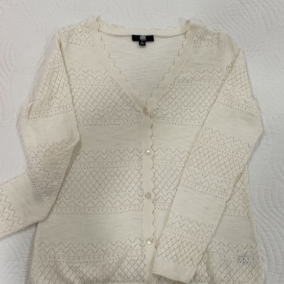 Frye Sweaters - Frye Cream Textured Cardigan